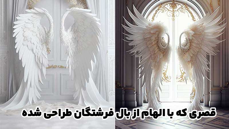 معماری خلاقانه؛ قصری که با الهام از بال فرشتگان طراحی شده کل خونه لباس عروس تنشه